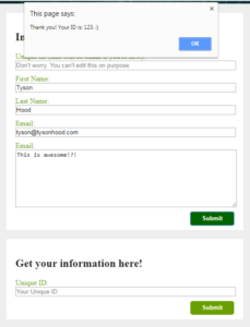 New user creating an object