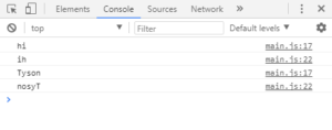 Picture of Console Log Result