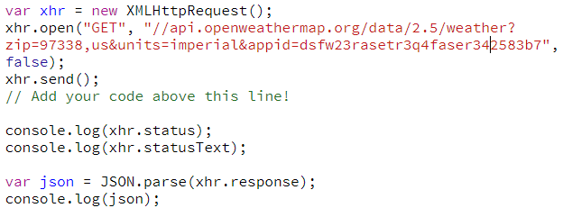 Getting JSON