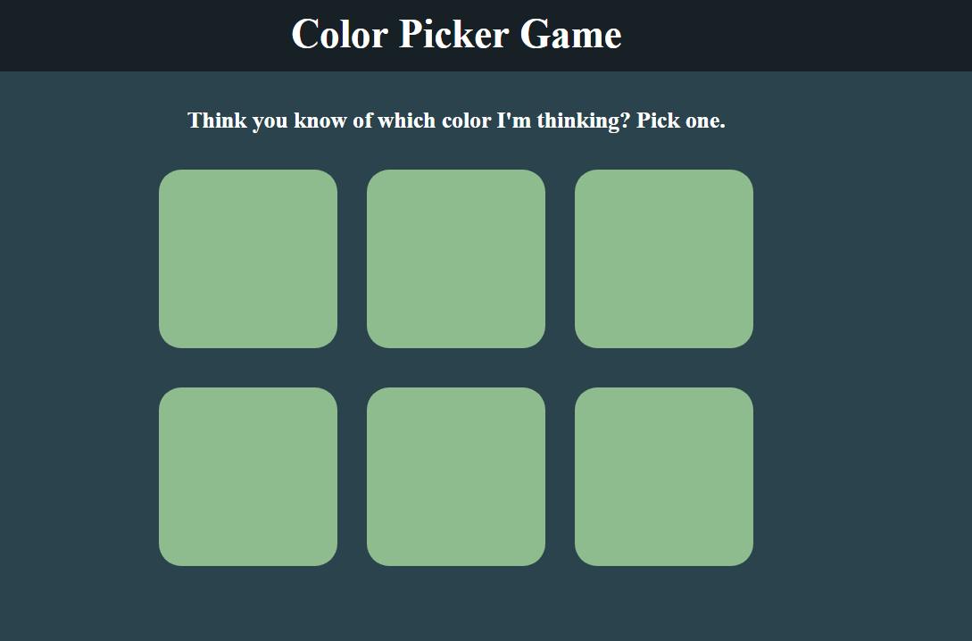 Color Picker Game - JavaScript Practice