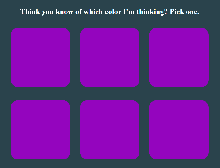JavaScript Color Picker Game