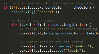 JavaScript Practice Fade In