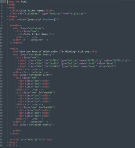 JavaScript Practice HTML